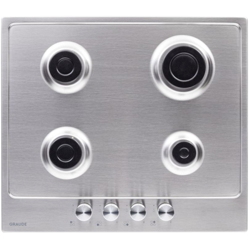 Встраиваемая варочная панель Graude/ Газ, 60 см, 4 конфорки, механическое управление, нержавеющая сталь фото 6