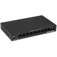 TEG1110PF-8-120W Коммутатор/ Tenda TEG1110PF-8-120W Коммутатор неуправляемый PoE, 10 портов, 9x1 Гбит/с, SFP 1х1 Гбит/с, PoE 8х30 Вт (до 102 Вт), настольный