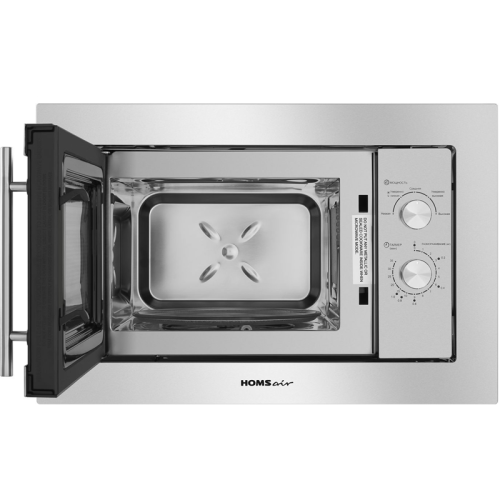 MOB201S Печь микроволновая электрич. HOMSair MOB201S/ встраиваемая, механическоеуправление, 20 л, 1300 Вт,нерж. сталь фото 2