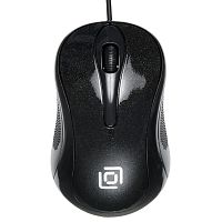 1066858 Мышь Oklick 385M черный оптическая (1600dpi) USB для ноутбука (3but)