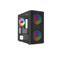 S30-BKMPA3X1-GL Корпус ПК без блока питания/ Case SAMA S30 Black, Midi-Tower, TG, 2x140mm + 1x120mm ARGB, 1xUSB 3.0 + 1xUSB 3.1 Type-C, mATX, mITX Black