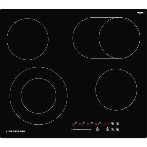 Встраиваемая варочная панель Kuppersberg/ 60 см, электрическая, 4 конфорки, черный цвет фото 2
