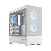 FD-C-POR1A-01 Корпус ПК без блока питания/ Case Fractal Design Pop Air RGB TG Clear Tint, Midi-Tower, 3x120mm RGB, 2xUSB-A 3.2 ATX, mATX, mITX White