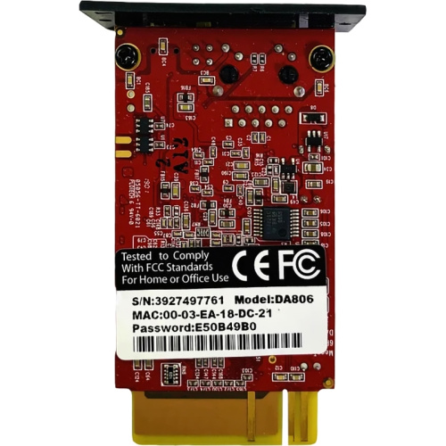 DA806 Модуль удаленного мониторинга SNMP DA806 для ИБП/ SNMP card фото 3 DA806 Модуль удаленного мониторинга SNMP DA806 для ИБП/ SNMP card фото 3
