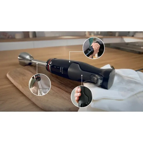 MSM4B623 Блендер Bosch/ Блендер Bosch, погружной, мощность 1000 Вт, механическое управление, 5 насадок, цвет черный фото 7