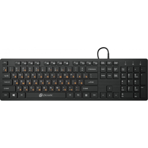 1061587 Клавиатура Oklick 520M2U черный/черный USB slim Multimedia 1061587 Клавиатура Oklick 520M2U черный/черный USB slim Multimedia