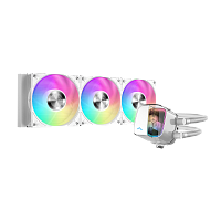 L70-WHWAYX02-G Водяное охлаждение для процессора/ Water Cooling System SAMA L70 240WH (290W, 240mm, White, ARGB/ Fans: 2x120mm, 72.3CFM, 28dBA, 2200RPM/ Pump height 66mm, 3000RPM, Rad thickness 27mm/ S: 1851, 1700, 1200, 115X, AM5, AM4)