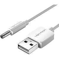 CEXWG Кабель Vention USB AM/DC-jack 3.5мм M - 1.5м Белый