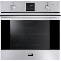 OKB561CFX Встраиваемый духовой шкаф Korting/ Crystal, 59.8 х 59.5 x 56 см, 6 режимов нагрева, гриль, дисплей, таймер, телескопические направляющие, нержавеющая сталь