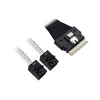 ACD-60002-ZC(P5022DN10990-1) Кабель ACD-60002-ZC Slimline SASx8 (SFF8654) -to- 2 SAS HD (White) x4 (SFF8643 (NVMe Connection), for SupewrMicro backplanes, 1M, (аналог Broadcom 05-60002-00) {100}