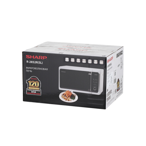 R2852RSL Микроволновая печь Sharp/ 20 л, 800 Вт, эмаль, серебристый фото 8