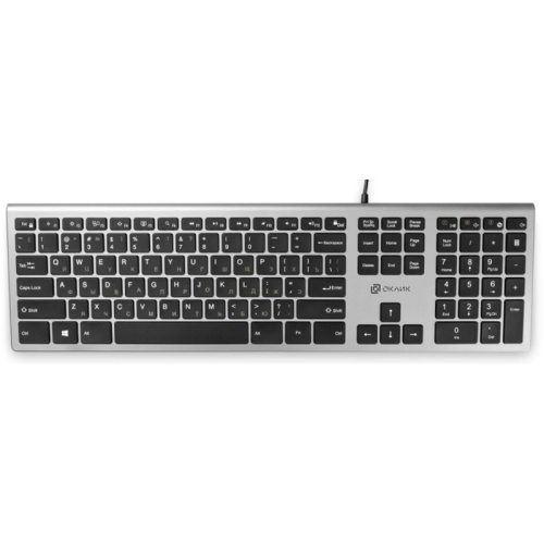 1784239 Клавиатура Oklick 890S серый/черный USB slim Multimedia (1784239) 1784239 Клавиатура Oklick 890S серый/черный USB slim Multimedia (1784239)
