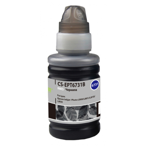 -/ Чернила Cactus CS-EPT6731B T6731 черный 100мл для Epson L800/L810/L850/L1800 фото 2