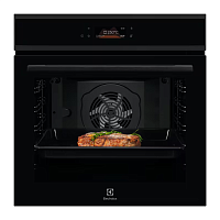 EOF8H39H Встраиваемый духовой шкаф ELECTROLUX/ электрический с конвекцией, объем 72 л, 99 автоматических программ,очистка гидролизная, 3 стекла в дверце, направляющие проволочные + телескопические (1 уровень)