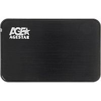 3UB2A8J-6G(BLACK) Внешний корпус для HDD/SSD AgeStar 3UB2A8-6G SATA III пластик/алюминий черный 2.5"
