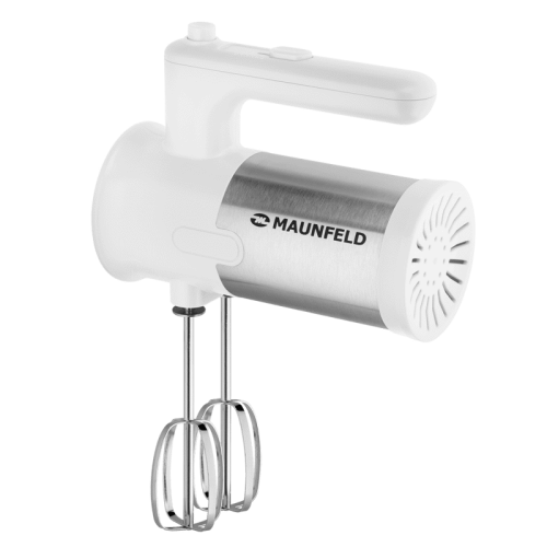 MF-321WH Миксер MAUNFELD/ Ручной миксер, 300 Вт, 5 скоростей, венчик, крюк для теста, белый фото 4