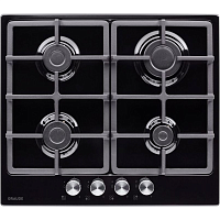 Встраиваемые газовые панели Graude/ Газ, 60 см, 4 конфорки, черный цвет