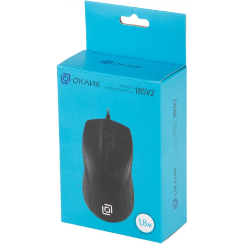 1185962 Мышь Oklick 185V2 проводная оптическая, черный, 3 кнопки, 1200dpi, USB фото 19 1185962 Мышь Oklick 185V2 проводная оптическая, черный, 3 кнопки, 1200dpi, USB фото 19