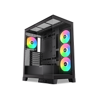 V50-BKADA4X1-GL Корпус ПК без блока питания/ Case SAMA V50 Black, Midi-Tower, TG, 4x120mm ARGB, 2xUSB 3.0 + 1xUSB 3.1 Type-C, ATX, mATX, mITX Black