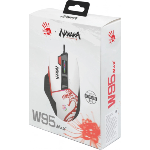 W95MAXNARAKA Мышь A4Tech Bloody W95 Max Naraka белый/рисунок оптическая 12000dpi USB 6but фото 3 W95MAXNARAKA Мышь A4Tech Bloody W95 Max Naraka белый/рисунок оптическая 12000dpi USB 6but фото 3