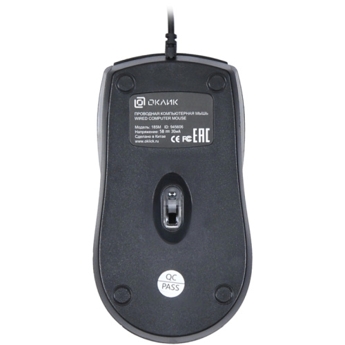 945606 Мышь Oklick 185M черный оптическая 1200dpi USB для ноутбука 3but (945606) фото 10