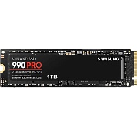 MZ-V9P1T0CW Твердотельный накопитель/ Samsung SSD 990 PRO, 1000GB, M.2(22x80mm), NVMe 2.0, PCIe 4.0 x4, V-NAND TLC, R/W 7450/6900MB/s, IOPs 1 200 000/1 550 000, DRAM buffer 1024MB, TBW 600, DWPD 0.33, with Heatsink (12 мес.)