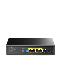 GS1005PTS1 Коммутатор/ 5-Port 10/100/1000M PoE+ Switch 120W, 4-Port 10/100/1000M PoE+ ports, 120 watts total PoE budget, 60 watts for port #1, 802.3at/af, VLAN mode support for port #1 ~ #4, Extend mode support for port #3 ~ #4, Fanless, ±4KV Surge Protec
