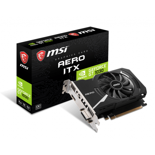 GeForceGT1030AEROITX2GD4OC Видеокарта/ VGA MSI NVIDIA GeForce GT 1030 AERO ITX 2GD4 OC 2GB, DDR4/64-bit, PCIe 3.0, 1xDVI-D, 1xHDMI 2.0, 2-slot фото 4