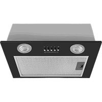 Bay45PushBlack Встраиваемая вытяжка MAUNFELD/ Встраиваемая вытяжка MAUNFELD, 45 см, производительность 520 м3/ч, 3 скорости, кнопочное управление, циркуляция/отвод, цвет черный