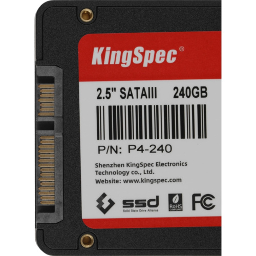 P4-240 Твердотельный накопитель Kingspec SATA-III 240GB P4-240 2.5" [P4-240] фото 5