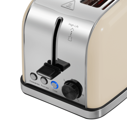 MF-822BG Тостер MAUNFELD/ тостер,механическое управление,2 отсека, 950 Вт, бежевый фото 3