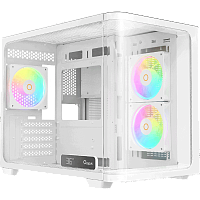Iota-C50-WHD300CD-GL Корпус ПК без блока питания/ Case Ocypus Iota C50 Curve WH ARGB, Mini-Tower, TG, 3x120mm ARGB, 2xUSB-A 3.0 + 1xUSB-C, mATX, mITX White