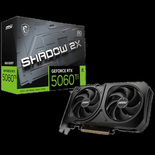 RTX5060Ti8GSHADOW2XOCPLUS Видеокарта PCIE16 RTX5060TI 8GB RTX 5060 Ti 8G SHADOW 2X OC PLUS MSI
