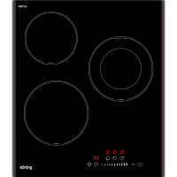 Встраиваемая варочная панель Korting/ Электрическая, 45 см, 3 конфорки, черный цвет