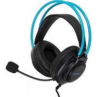 FH200UBLUE Наушники с микрофоном A4Tech Fstyler FH200U серый/синий 2м накладные USB оголовье (FH200U BLUE)