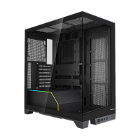 F550-TGBK Корпус без блока питания/ Case HSPD F550, Mid Tower, Black, TG, 0.7 SPCC, no fans ATX, mATX, mITX 185/420/200mm 3x2.5", 3x3.5", 7xPCI 1xUSB-A 3.0, 1xUSB-C 433x245x473mm