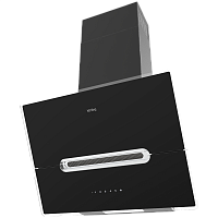 KHC61950GXN Вытяжка Korting/ Наклонная, Ширина 60 см, электронное сенсорное управление Touch, 5 режимов, 950 м3/ч., таймер, 2 алюминиевых жировых фильтра, пульт ДУ, LED освещение, черное стекло + нерж сталь