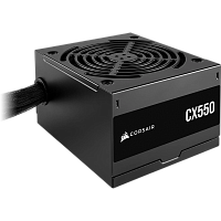 CP-9020277-EU Блоки питания/ Power Supply Corsair CX550, Model RPS0127, 550W 80+ Bronze (ATX, 2.31, Non-modular, 1x24(20+4)pin, 1xCPU 8(4+4)pin, 2xPCIe*2 8(6+2)pin, 3xSATA3, 2xMOLEX4pin, Active, 120x120mm, 150x120x86mm, APFC, Power cable-EU, black)