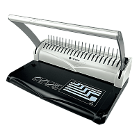 БП13п Переплетчик ГЕЛЕОС БП-13+ на пластиковую пружину, А4, ручная перфорация 13 листов, переплет макс до 500 л. глубина перфорации 2 мм