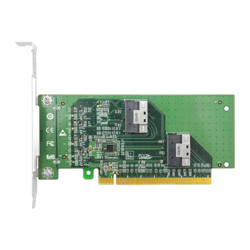 LRNV9F14 Адаптер для SSD/ PCIe x16 to Two SlimSAS SFF-8654 8i Adapter LRNV9F14 Адаптер для SSD/ PCIe x16 to Two SlimSAS SFF-8654 8i Adapter