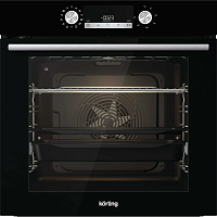 OKB8931CESN Встраиваемый духовой шкаф Korting/ Встраиваемый духойвой шкаф, 60 см, 77 л., 12 режимов, Размораживание, Гриль, Каталитическая очистка с паром, черный цвет