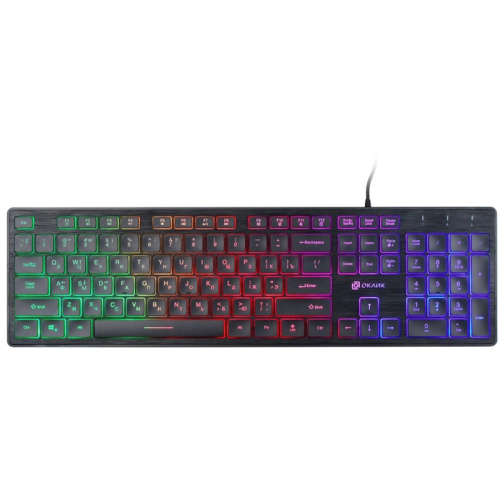 1061617 Клавиатура Oklick 550ML черный USB slim Multimedia LED (1061617) фото 6