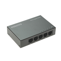 SW-5G Коммутатор неуправляемый/ OSNOVO Неуправляемый коммутатор Gigabit Ethernet на 5 портов. Порты: 5 x GE (10/100/1000Base-T). Auto MDI/MDIX Встроенная грозозащита 2кВ. В комплекте БП DC12V(1A). Размеры (ШхВхГ): 100 x 23 x 65мм. Рабочая температура: 0..