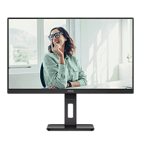 Q27P3CV AOC Q27P3CV 27" 2560x1440, IPS, 75Hz, 20M:1, 350cd, 4 ms, 2xHDMI 1.4, DisplayPort 1.2, 4xUSB 3.2, DP+PD USB Type-C * 65W Speakers, RJ45, Height adj 150, pivot, VESA 100, 3Y, Black