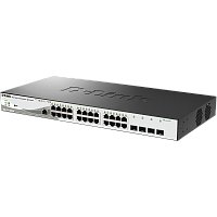 DGS-1210-28P/ME/B2A Коммутатор/ DGS-1210-28P/ME/B Managed L2 Metro Ethernet Switch 24x1000Base-T PoE, 4x1000Base-X SFP, PoE Budget 193W, Surge 6KV, CLI, RJ45 Console, Dying Gasp