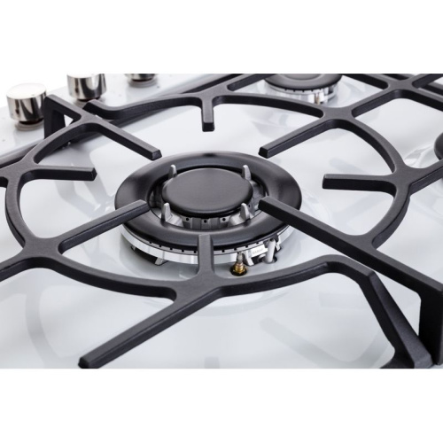 Встраиваемая варочная панель Graude/ Газ, 70 см, 5 конфорок, механическое управление, белый цвет фото 4