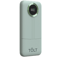 KP128Green Портативный аккумулятор TOLT Lit KP128 Green, 10000mAh, 22,5W, fast charging and PD, green, CCC/ Powerbank TOLT Lit KP128 Green, 10000mAh, 22,5W, fast charging and PD, green, CCC