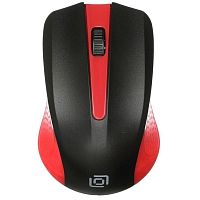 997828 Мышь Oklick 485MW черный/красный оптическая 1600dpi беспров. USB для ноутбука 3but (997828)