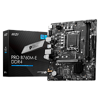 PROB760M-EDDR4 Материнская плата/ MB MSI INTEL B760 s1700, 2xDDR4(64GB), D-SUB/HDMI 1.4, 1xPCIe 4.0x16, 1xPCIe 3.0, 1xLAN, 4xSATA 6Gb/s, 1xM.2, 2xUSB 3.2, 4xUSB 2.0, 1xPS/2, mATX