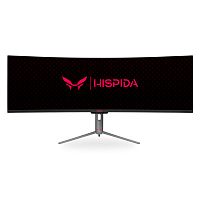 GI49DQV12HI Монитор HISPIDA 49'' 5120x1440, VA, 178/178, 6ms, 320nit, 3000:1, 120Hz, DP/HDMI, 2xUSB-A, FreeSync, LowBlueLight, USB-C 65W, RJ45, LTS, IntPWR, Black, 1y
